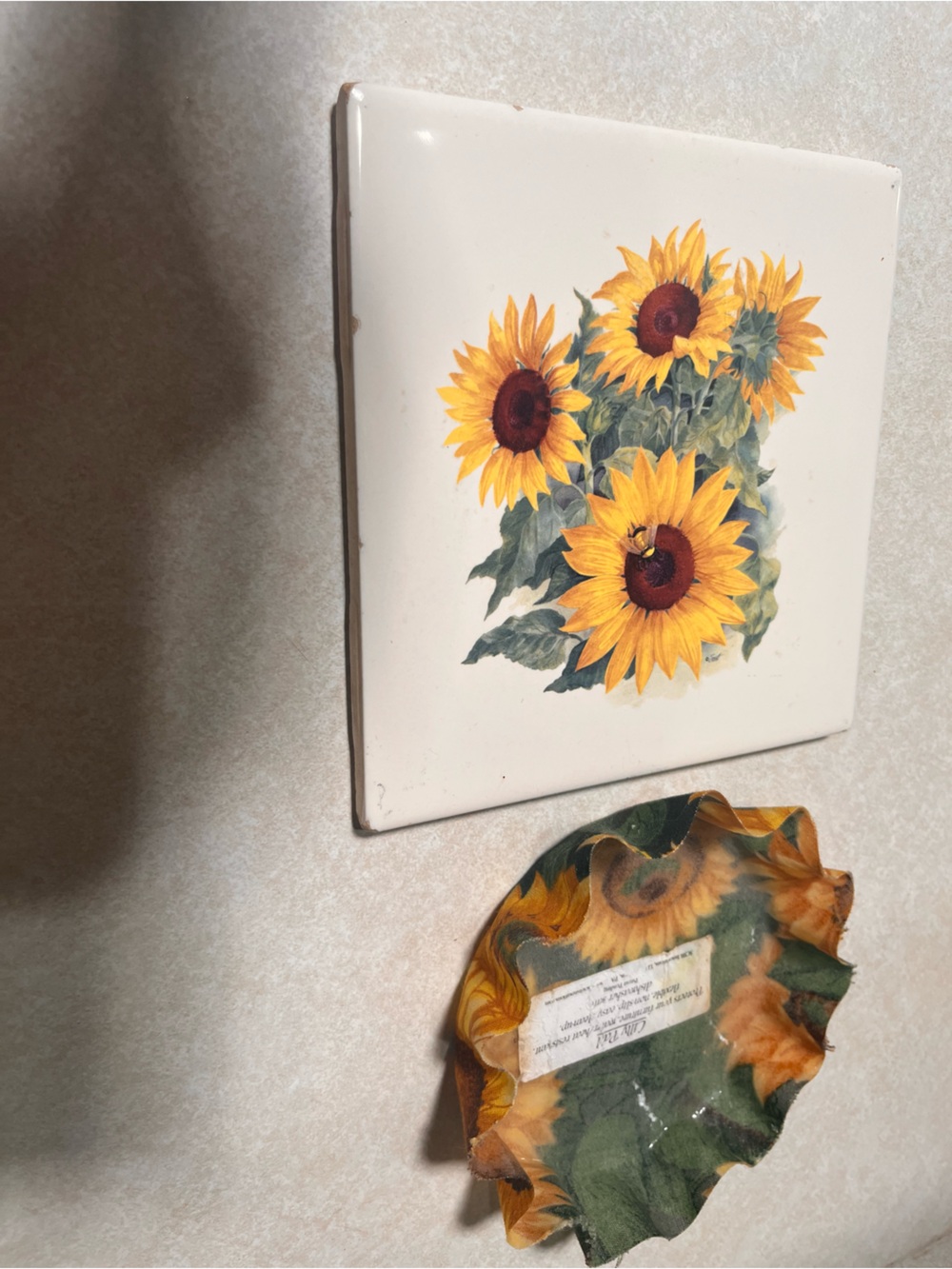 Sunflower Trivet & Silicone Dish